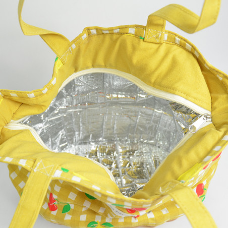 Le Voyage en Panier Vichy Fruit Insulated Basket Green