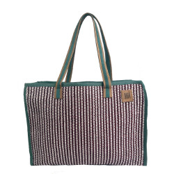 Biba Cayman Woven Raffia Tote Bag CAY1B Granate