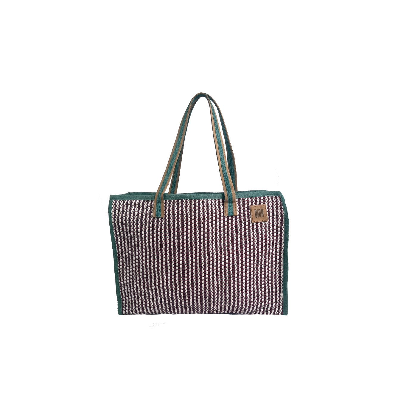Biba Cayman Woven Raffia Tote Bag CAY1B Granate