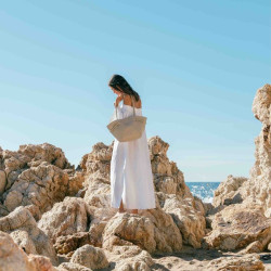 Biba Minot Sac Cabas En Cuir MIN1L Topo porté