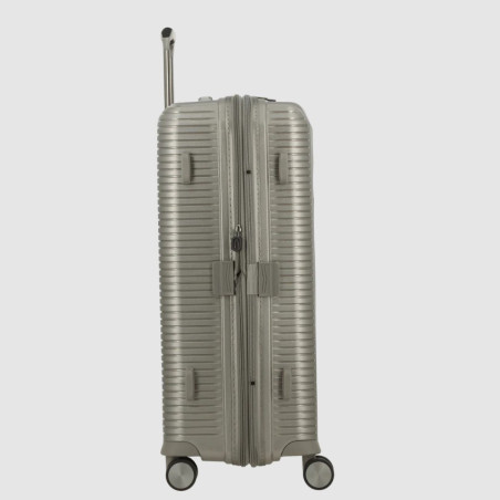 Jump Sondo Valise 67Cm Extensible Rigide 4 Roues Champagne profil