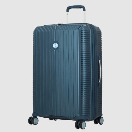 Jump Sondo Carry-on Suitcase 55cm Expandable Rigid 4 Wheels Blue
