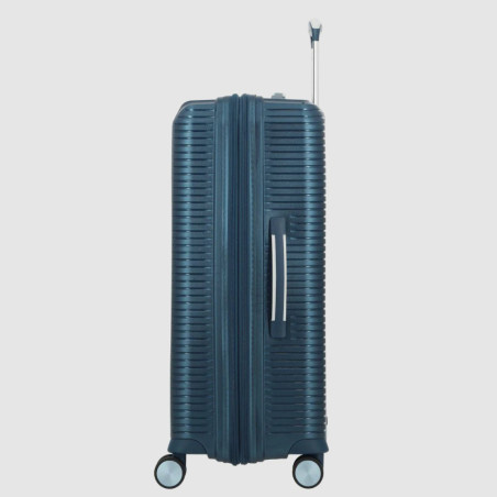 Jump Sondo Carry-on Suitcase 55cm Expandable Rigid 4 Wheels Blue