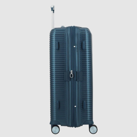 Jump Sondo Carry-on Suitcase 55cm Expandable Rigid 4 Wheels Blue