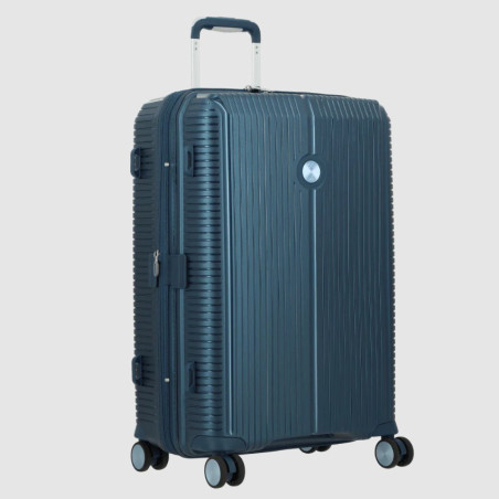 Jump Sondo Carry-on Suitcase 55cm Expandable Rigid 4 Wheels Blue