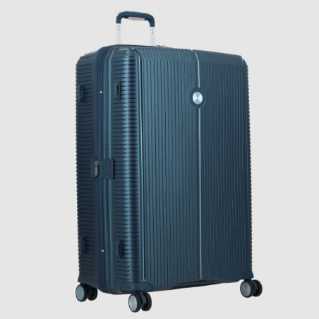 Jump Sondo 77cm Expandable Hard Shell 4-Wheel Blue Suitcase