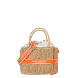 Valentino Boho Small Basket Bag Handheld Natural/Arancio