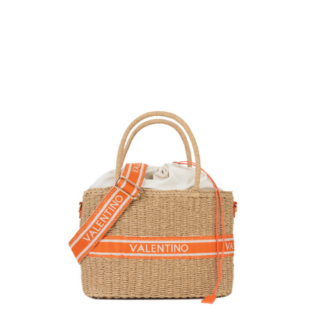 Valentino Boho Petit Sac Panier Porté Main Natural/Arancio