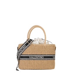 Valentino Boho Small Basket Bag Handheld Natural/Nero