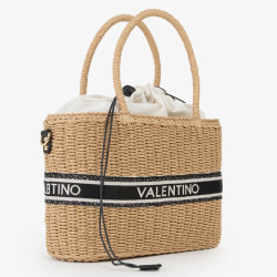 Valentino Boho Small Basket Bag Handheld Natural/Nero