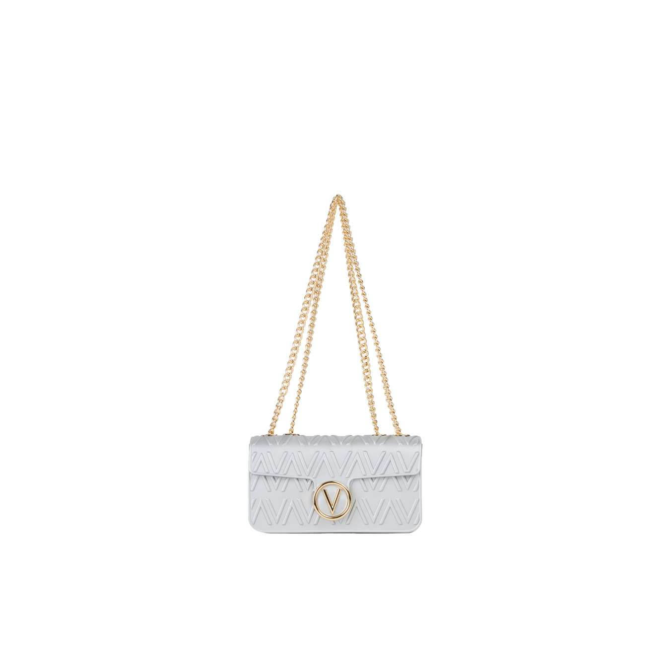 Valentino Bubble Evening Pouch Argento