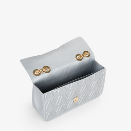 Valentino Bubble Evening Pouch Argento