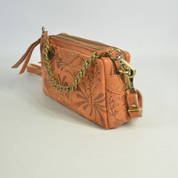 Mila Louise Mama XS GY Petit Sac Trotteur Cuir Fantaisie Tan cote