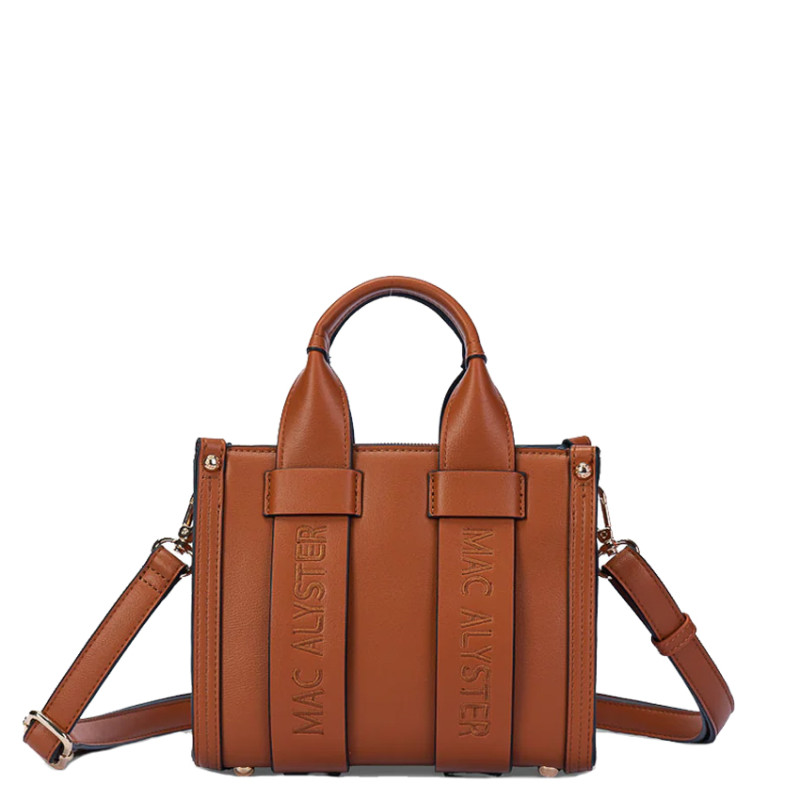 Mac Alyster Basic Clover Mini Crossbody Bag Cognac