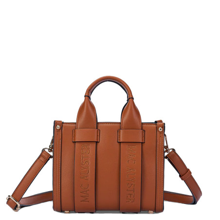 Mac Alyster Basic Clover Mini Crossbody Bag Cognac