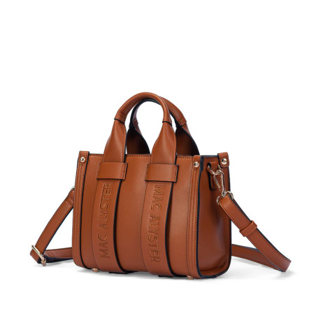 Mac Alyster Basic Clover Mini Crossbody Bag Cognac