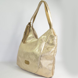 Mila Louise Naomi PG2 Sac Hobo Toile Garnie Cuir de Vachette Ambre