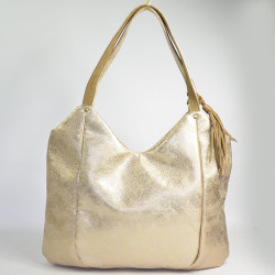 Mila Louise Naomi PG2 Hobo Canvas Lined Vachetta Leather Bag Amber