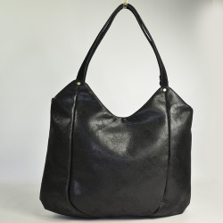 Mila Louise Naomi PG2 Sac Hobo Toile Garnie Cuir de Vachette Noir dos
