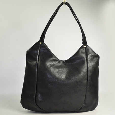 Mila Louise Naomi PG2 Sac Hobo Toile Garnie Cuir de Vachette Noir dos
