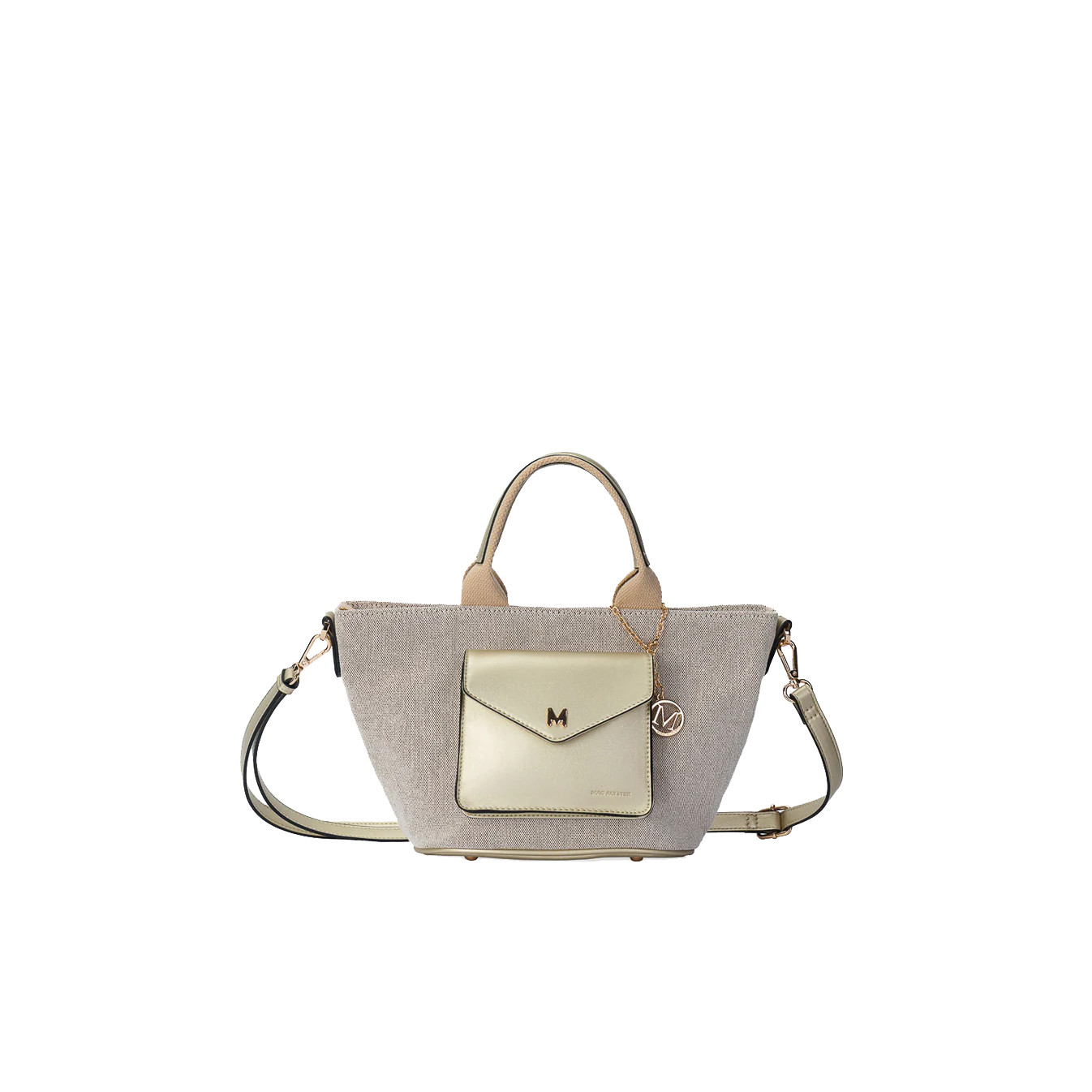 Mac Alyster Miss Bohème Handbag in Canvas - Champagne