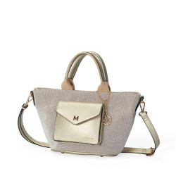 Mac Alyster Miss Bohème Handbag in Canvas - Champagne