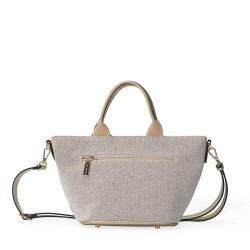 Mac Alyster Miss Bohème Handbag in Canvas - Champagne