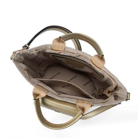 Mac Alyster Miss Bohème Handbag in Canvas - Champagne