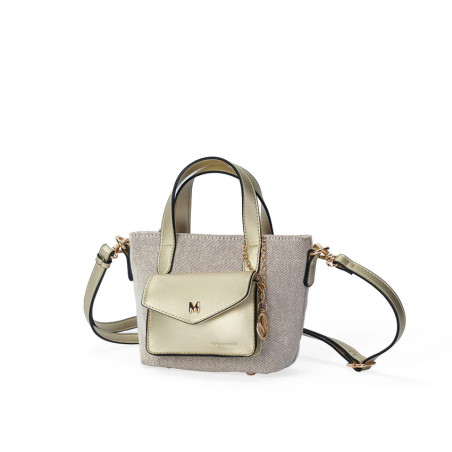 Mac Alyster Miss Bohème Small Crossbody Bag in Canvas Champagne