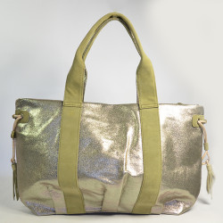 Mila Louise Prudy FAR5 Tote Bag Fantasy Fabric and Oyster Leather