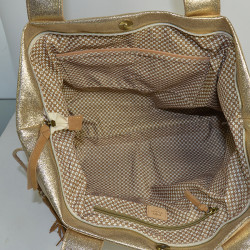 Mila Louise Prudy FAR5 Tote Bag Fantasy Fabric and Oyster Leather