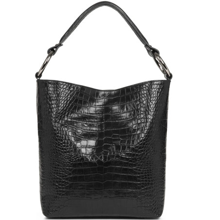 Sequoia Handle Croco Sac Porté Epaule Noir dos
