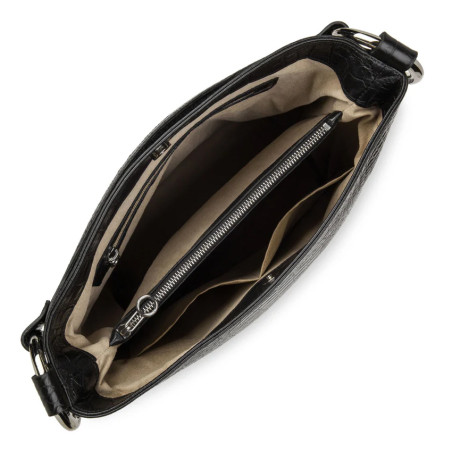 Sequoia Handle Croco Bucket Bag Shoulder Carried L Black