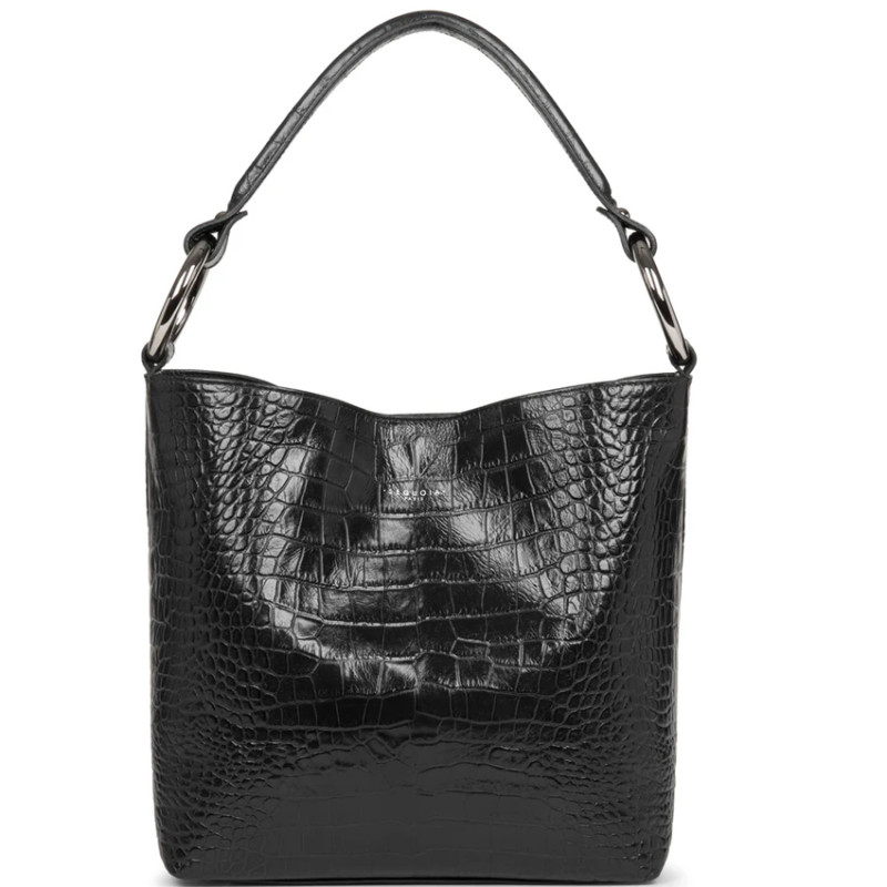 Sequoia Handle Croco Sac Seau Porté Epaule M Noir