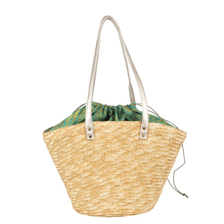 Whimsical Collection Sac Panier En Paille Tigre dos