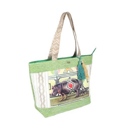 Whimsical Collection Bombax Costatum Paper Basket Hippo'