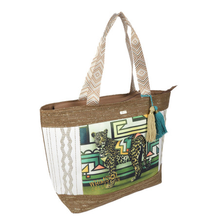 Whimsical Collection Bombax Costatum Paper Leopard Basket