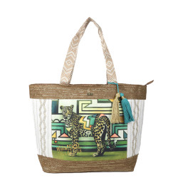 Whimsical Collection Bombax Costatum Paper Leopard Basket