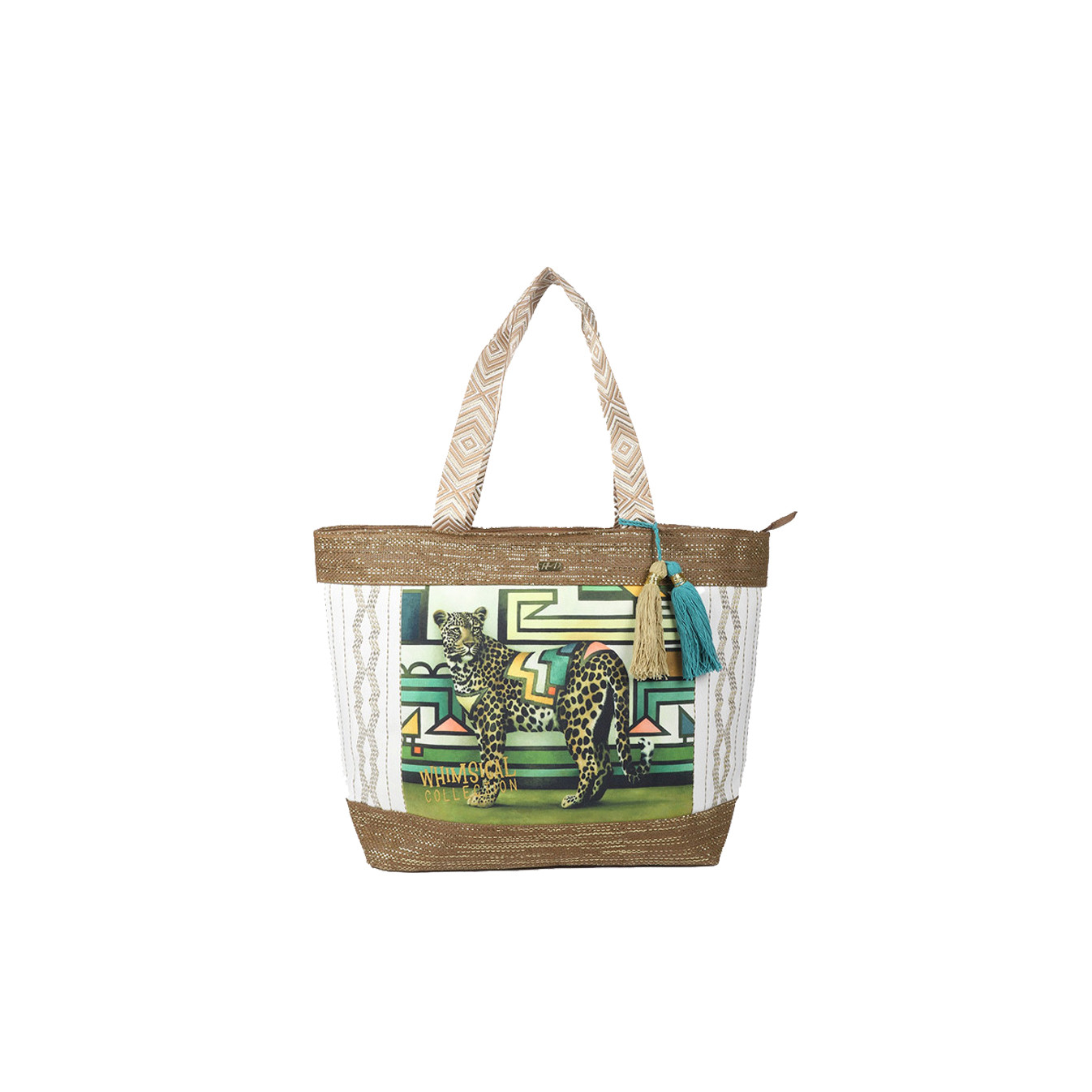 Whimsical Collection Bombax Costatum Paper Leopard Basket