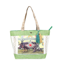 Whimsical Collection Bombax Costatum Paper Basket Hippo'