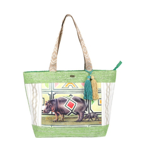 Whimsical Collection Bombax Costatum Paper Basket Hippo'