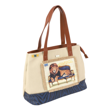 Whimsical Collection Crossopteryx Sac Porté Main Lion côté