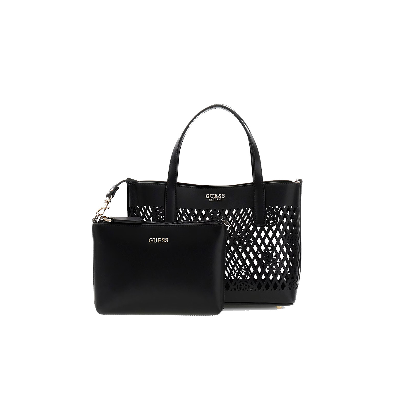 Guess Letty Mini Sac Shopping et Pochette 2 en 1 Black