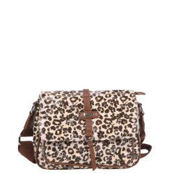 Les Tropéziennes Ruteboeuf Crossbody Bag with Leopard Beige Flap