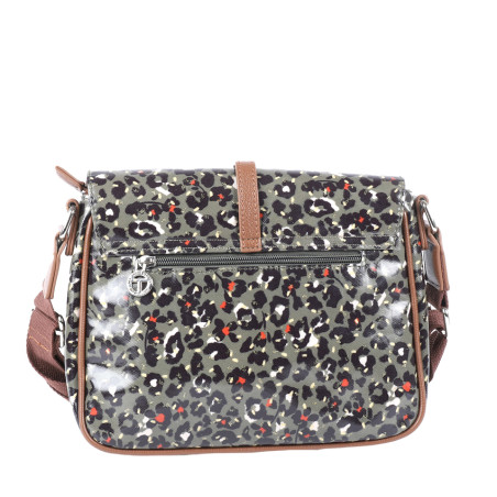 Les Tropéziennes Ruteboeuf Crossbody Bag with Leopard Kaki Flap