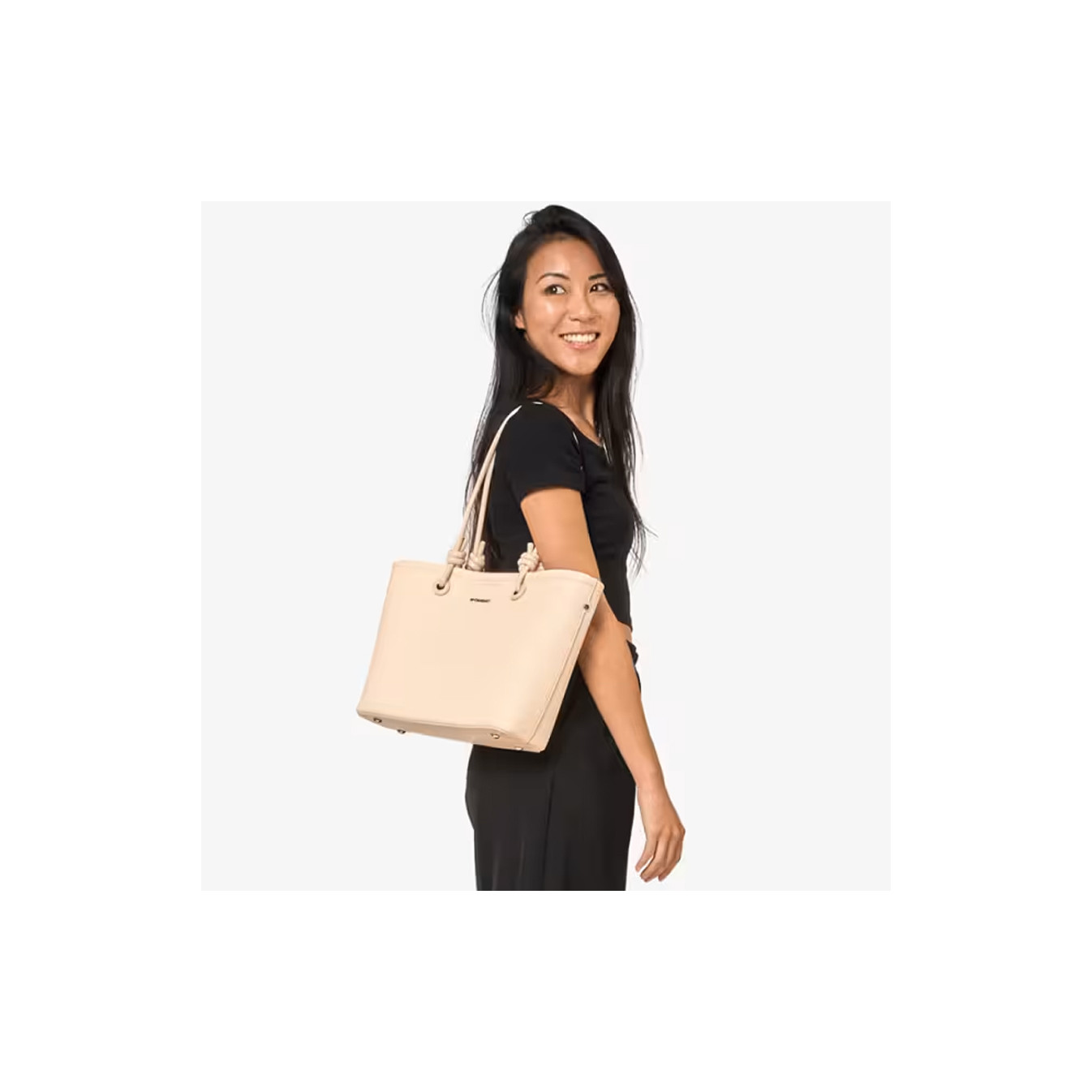 Chabrand Alice Shopping Tote Bag 12111 Ecru