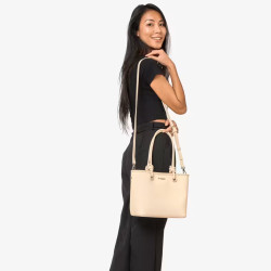 Chabrand Alice Small Tote Bag 12114 Ecru