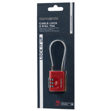 Samsonite TA Revolution TSA Combination Lock Red