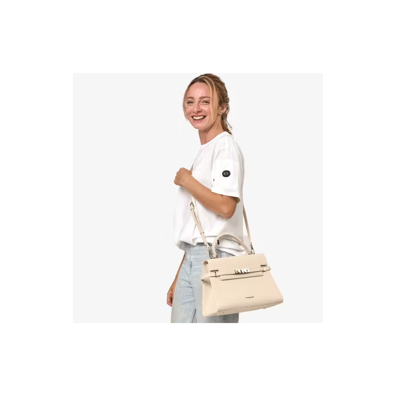 Chabrand Large Louise Handbag Ecru
