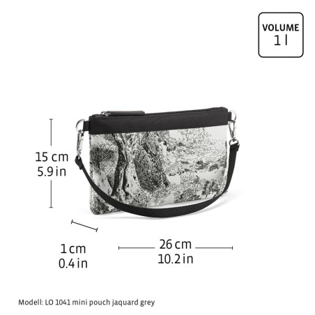 Reisenthel Mini Pouch Crossbody Bag with Grey Jacquard Patterns